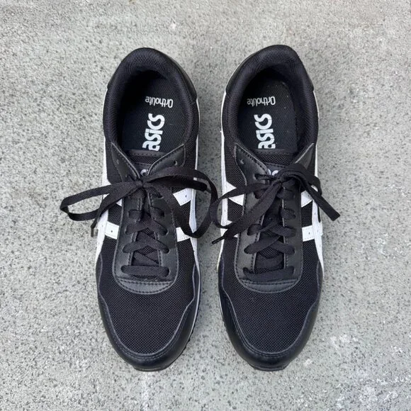 ASICS TIGER RUNNER Sneakers Mens 8.5 Womens 10 Unisex Black Retro Running Shoes - Picture 8 of 11